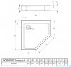 Radaway Doros PT Compact Stone brodzik pięciokątny 80x80 kaszmirowy SDRPT8080-05-84S